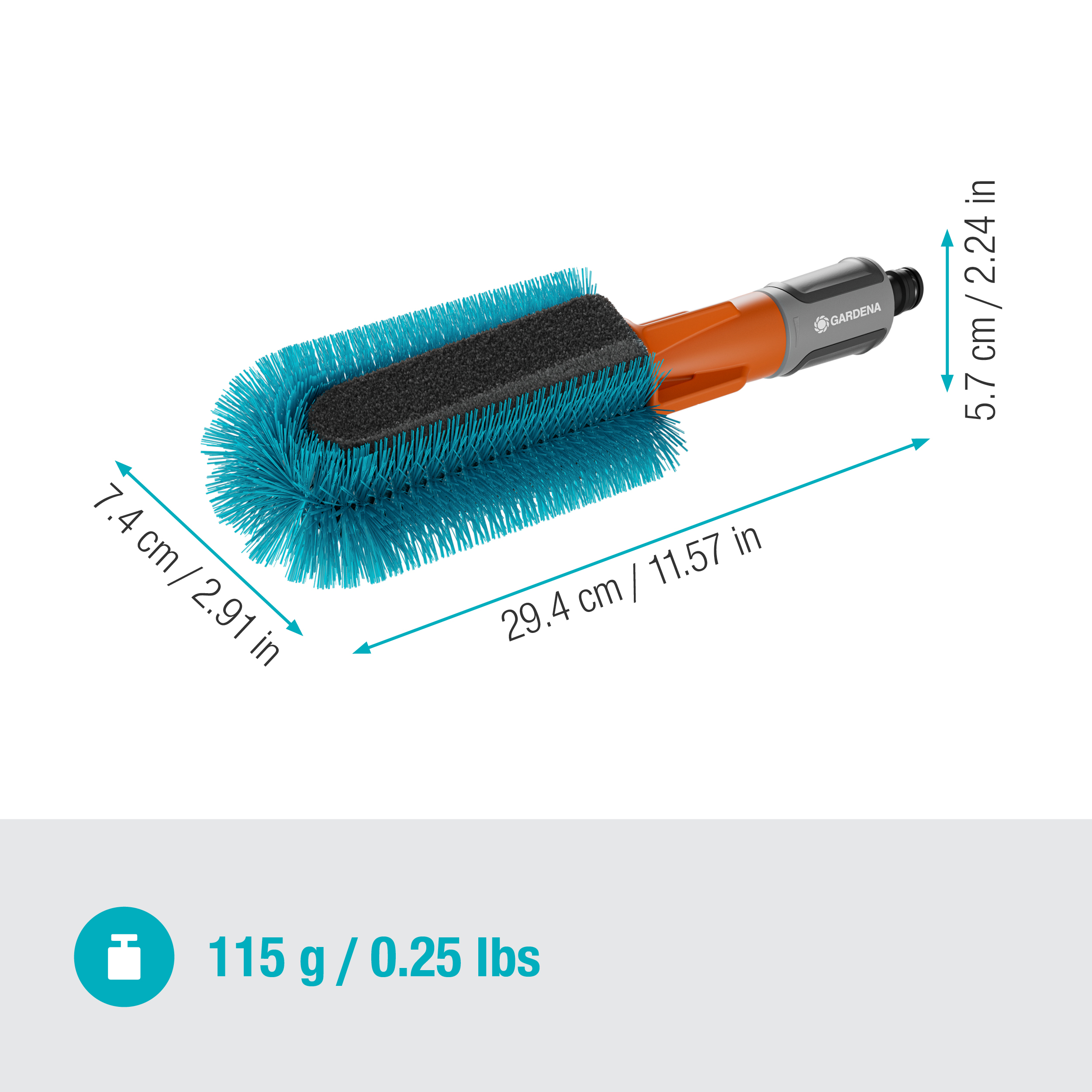 Cleansystem Bike Brush, Brush with water connection