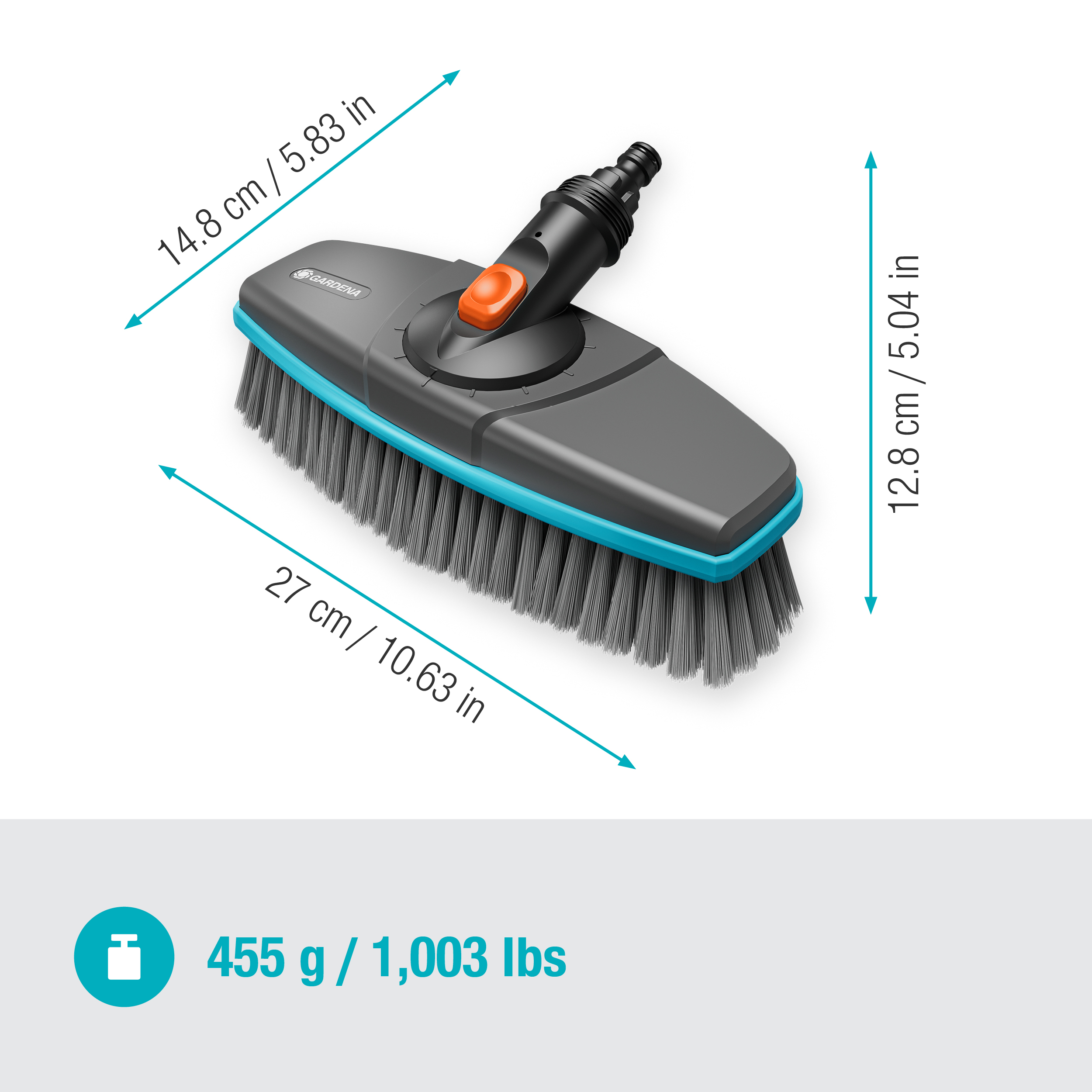 Cleansystem kefa na n&aacute;sadu Soft,mokr&eacute; čistenie v&auml;č&scaron;&iacute;ch pl&ocirc;ch