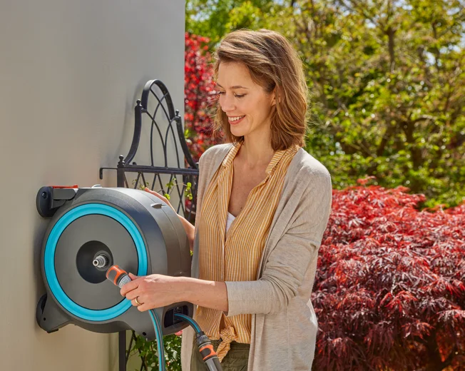 Dual bęben ogrodowy M, Przechowywanie węży