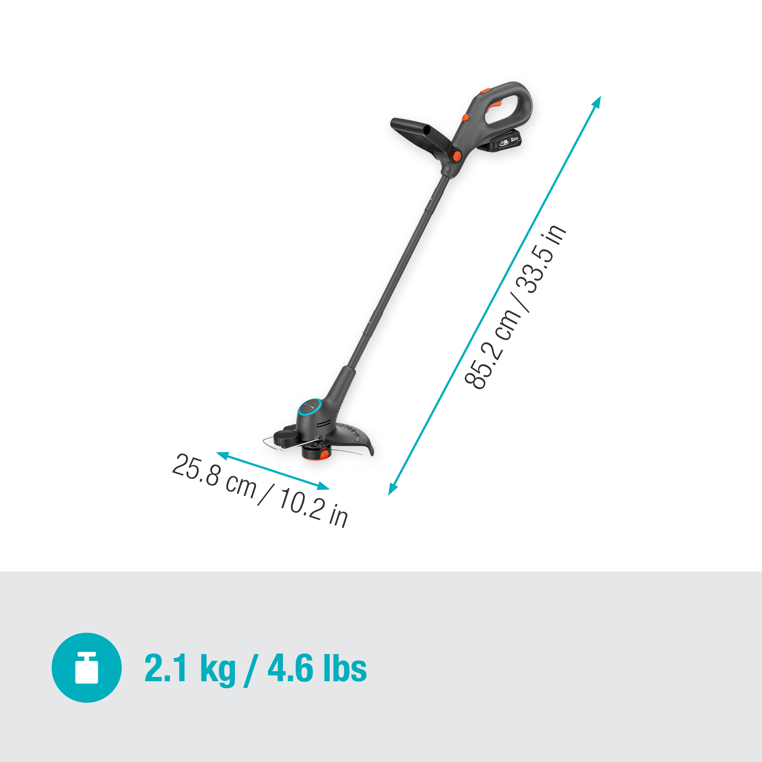 EasyTrim 25 18V Set 2.0 Ah vyž&iacute;nač tr&aacute;vy s akumul&aacute;torem 18V P4A