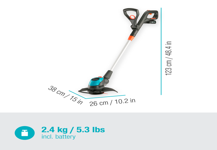Battery Trimmer EasyCut 23/18V P4A Ready-To-Use Set
