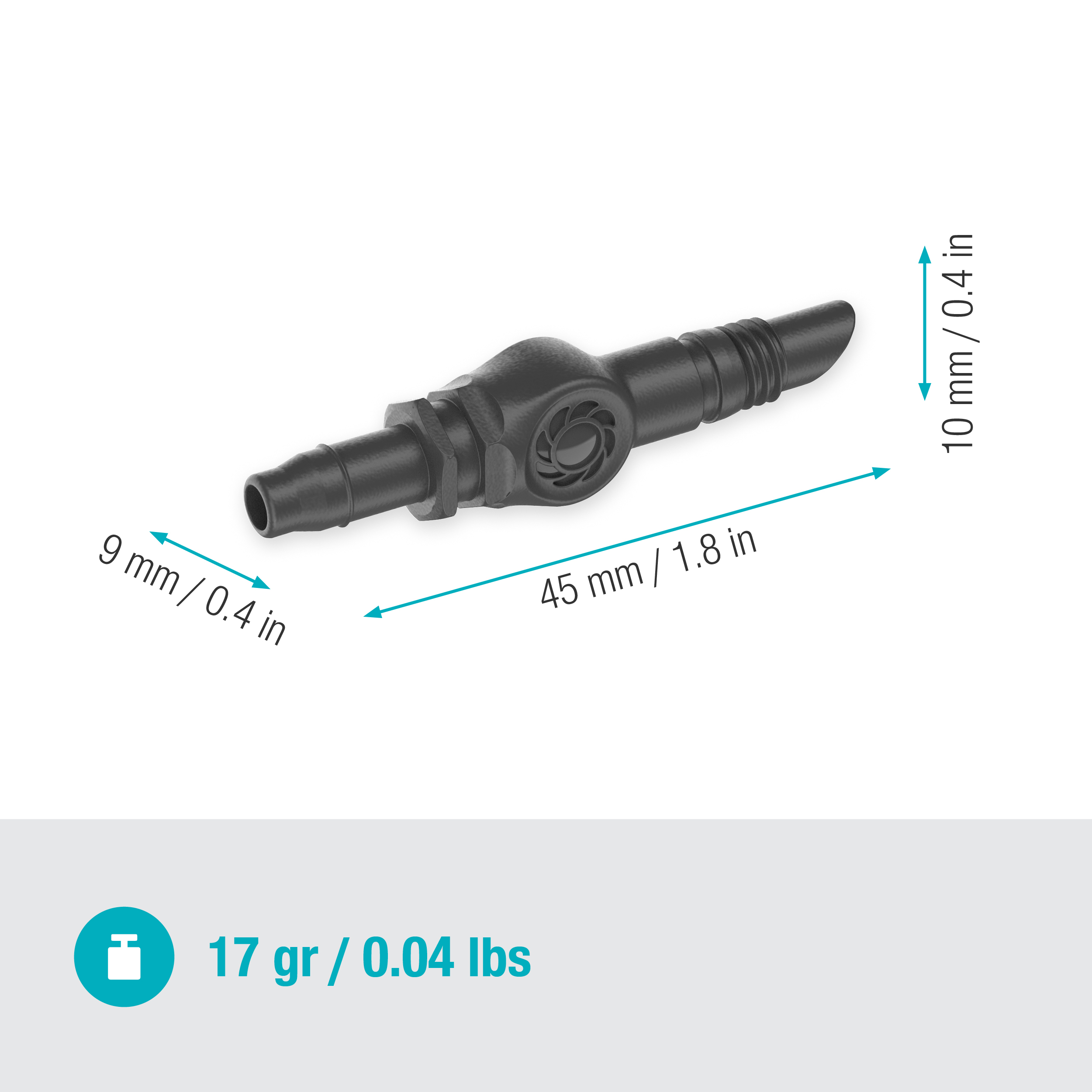 Connector 4.6 mm (3/16")