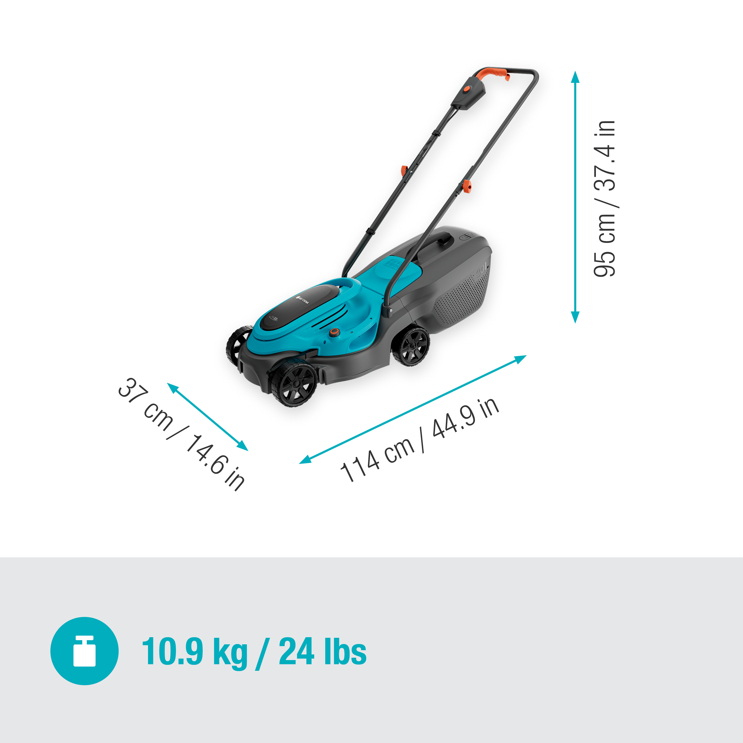 Grasmaaier EasyMax 32/18V Solo, hoge prestaties