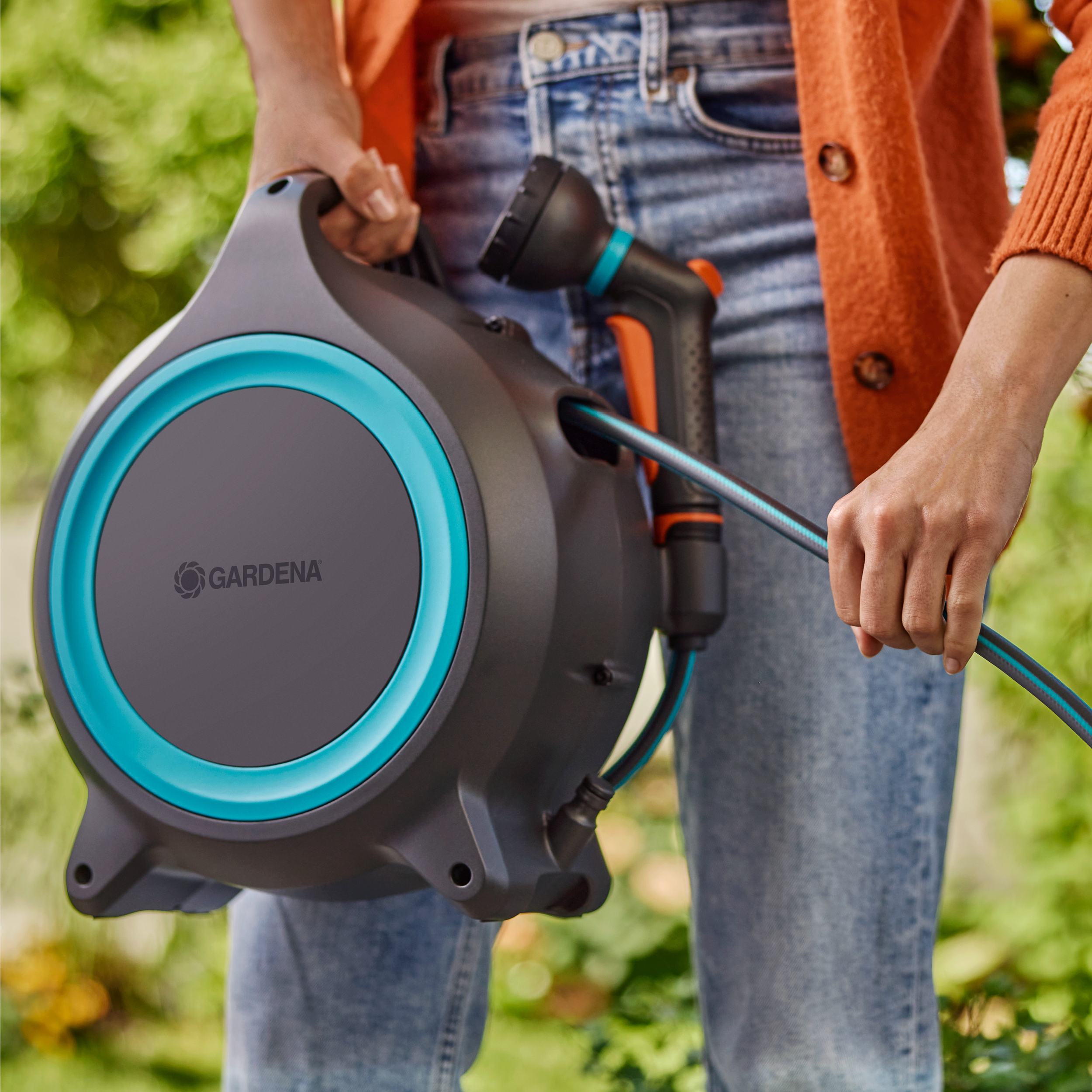 D&eacute;vidoir portable MoveMatic, Stockage de tuyau