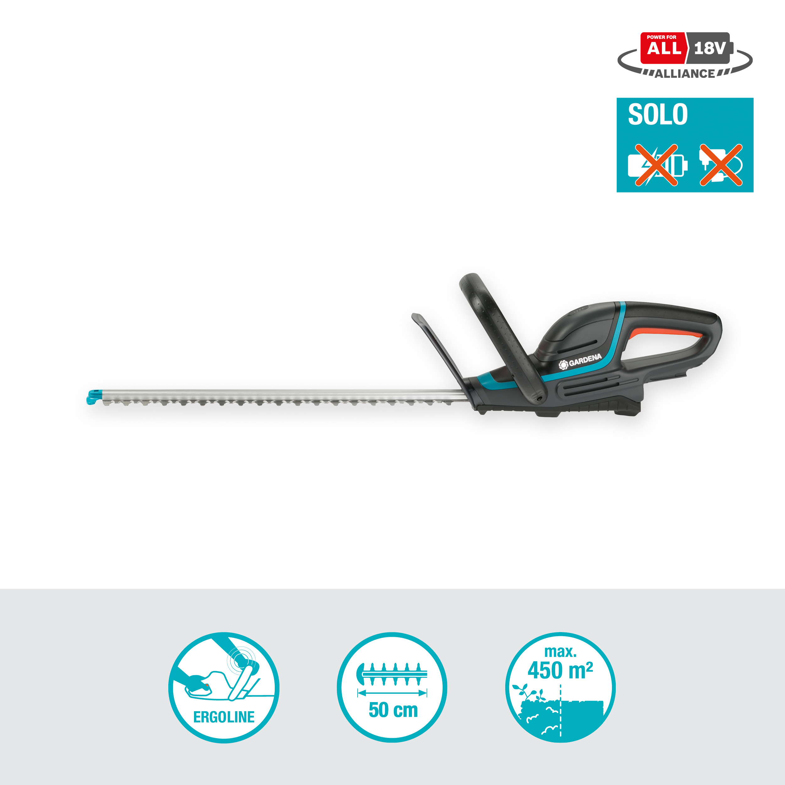 Akumul&aacute;torov&eacute; nůžky na živ&yacute; plot ComfortCut 50/18V P4A - bez akumul&aacute;toru