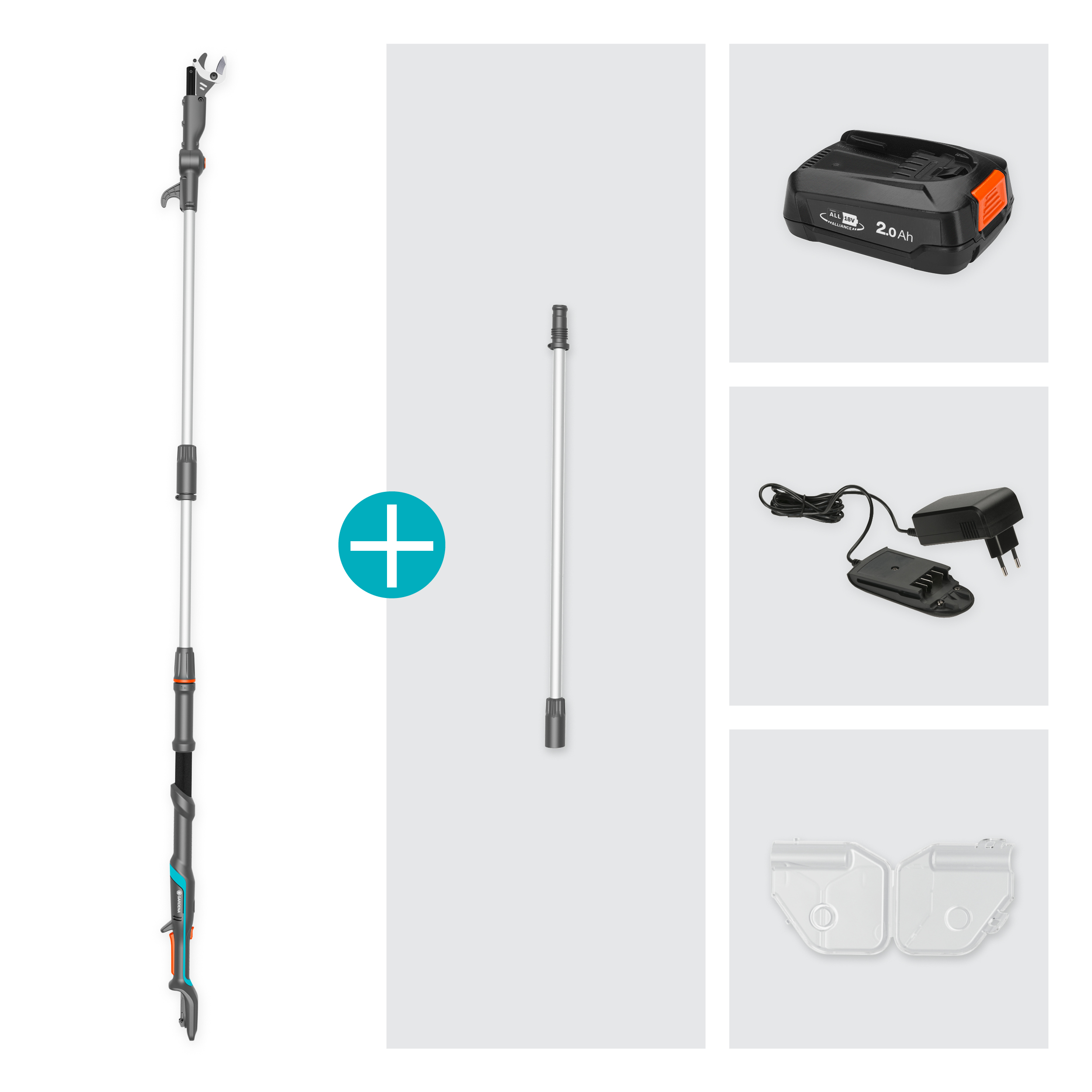 HighCut 360/18V P4A akkumul&aacute;toros teleszk&oacute;pos &aacute;gv&aacute;g&oacute; oll&oacute; haszn&aacute;latra k&eacute;sz k&eacute;szlet