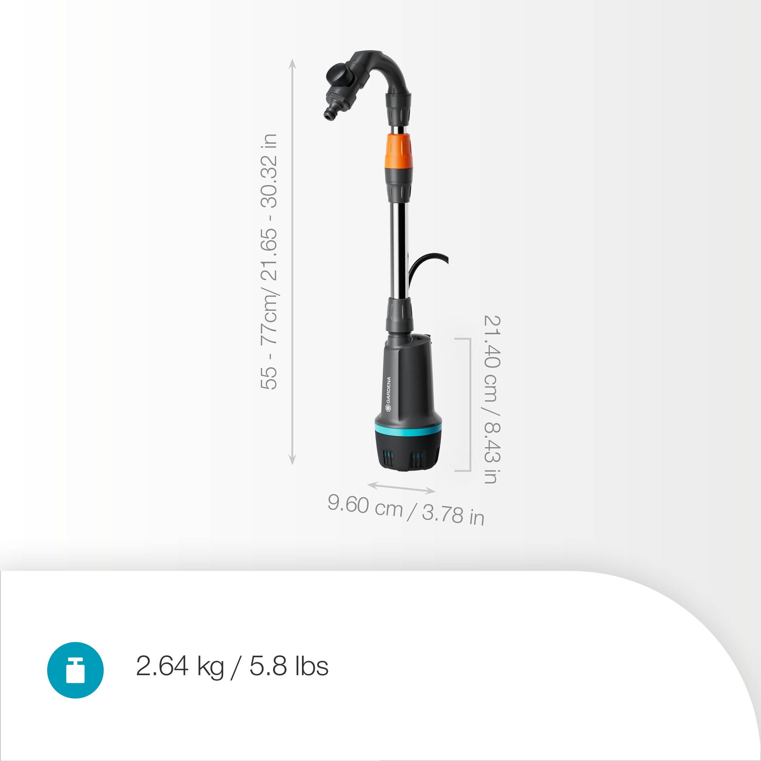 Pompa per Cisterna a batteria 2600 Comfort 18V P4A Set pronto all'uso, Pompe