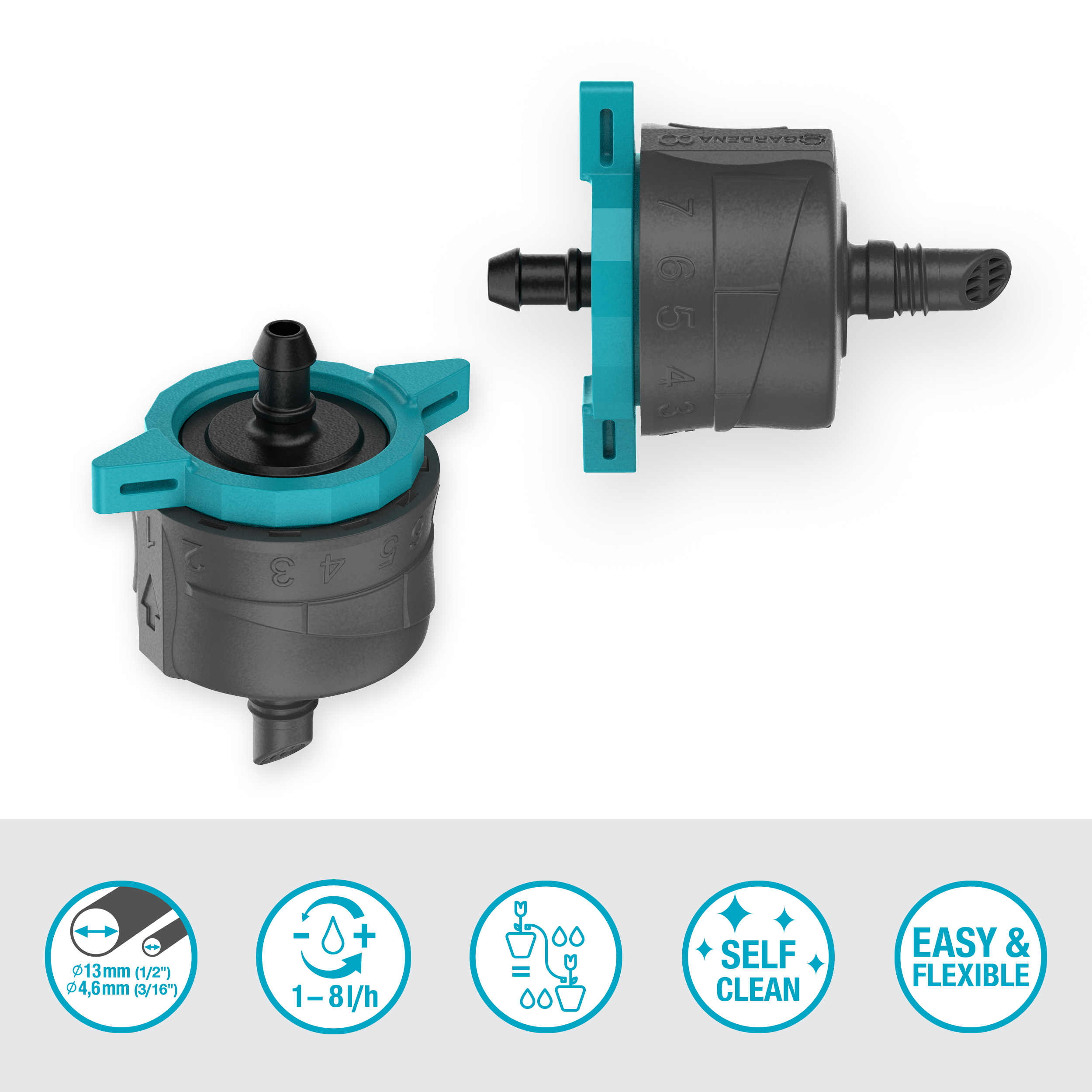 Verstelbare Einddruppelaar, drukcompenserend.