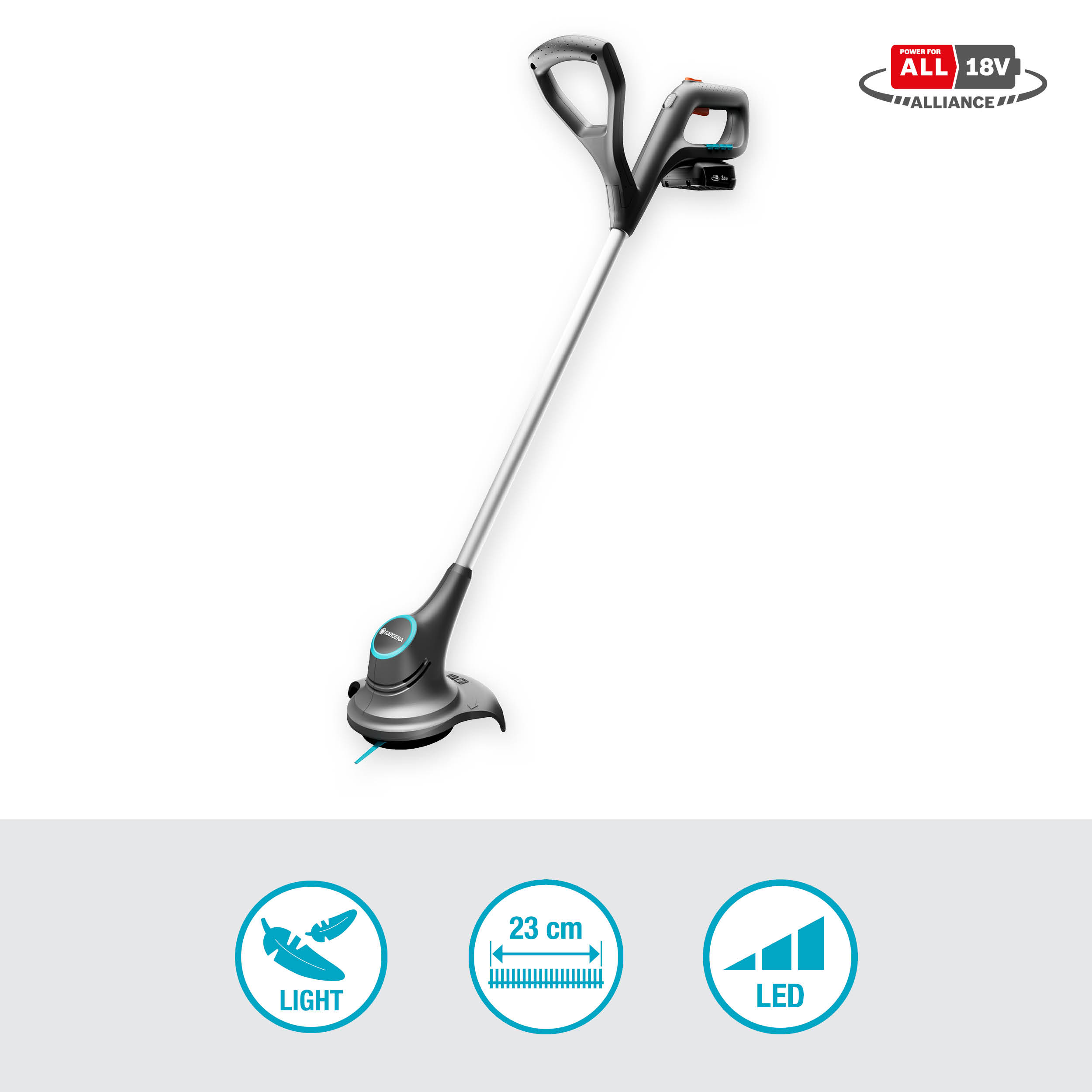 Battery Trimmer SmallCut 23/18V P4A Ready-To-Use Set