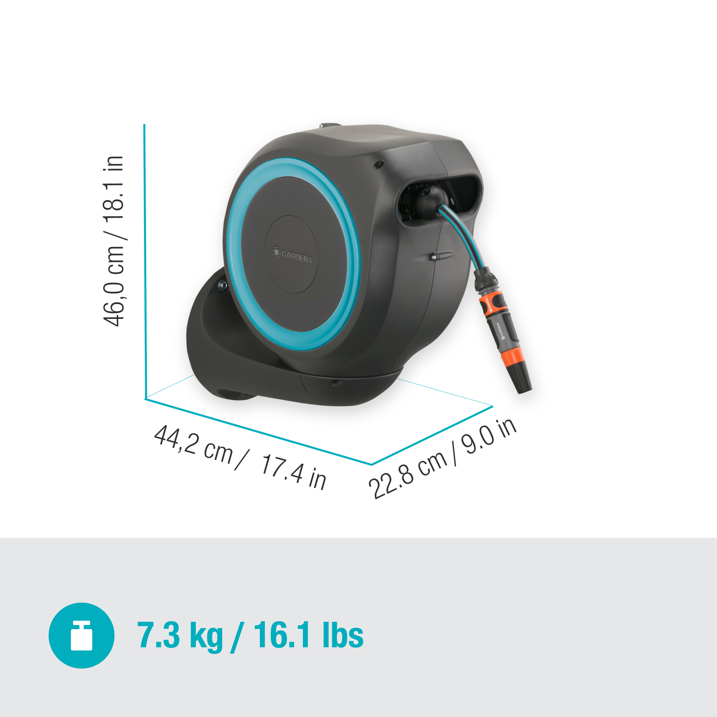 Настінна котушка для шланга RollUp S