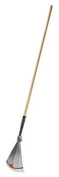 Balai à gazon réglable PureLine 30 à 50 cm Dents acier Manche bois FSC 100 % - vue 2