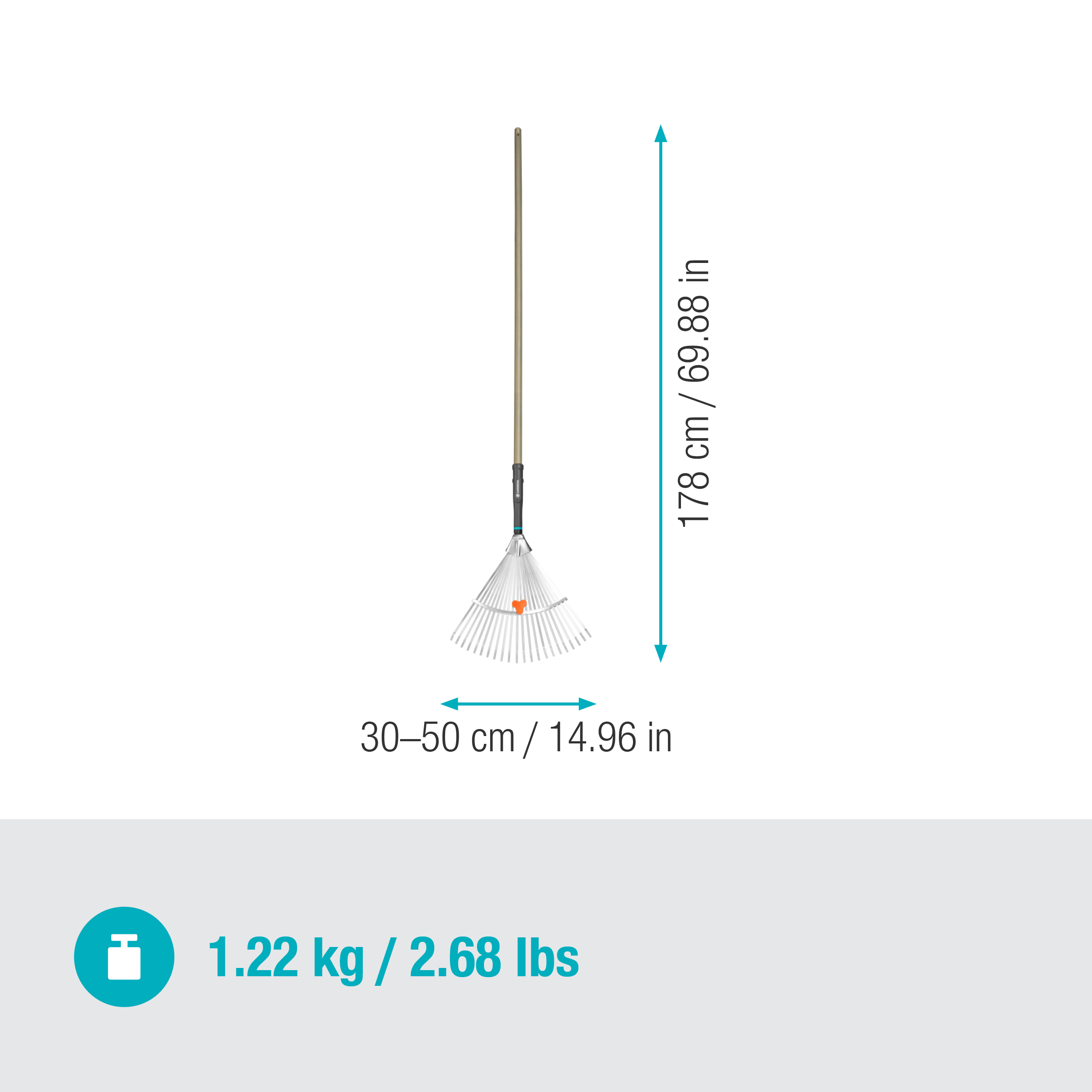 Balai &agrave; gazon r&eacute;glable NatureLine