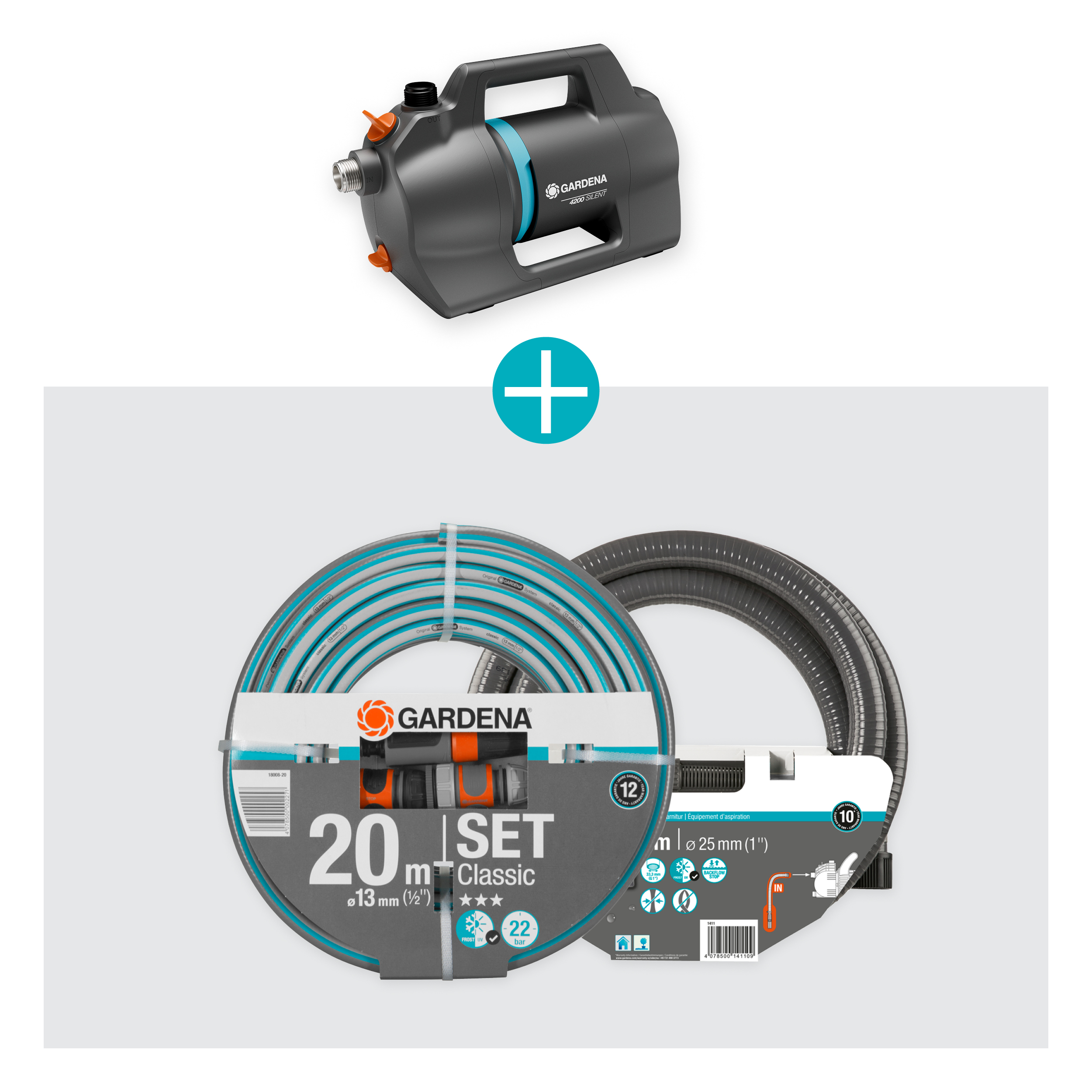 Conjunto Bomba de jardim 4200 Silent
