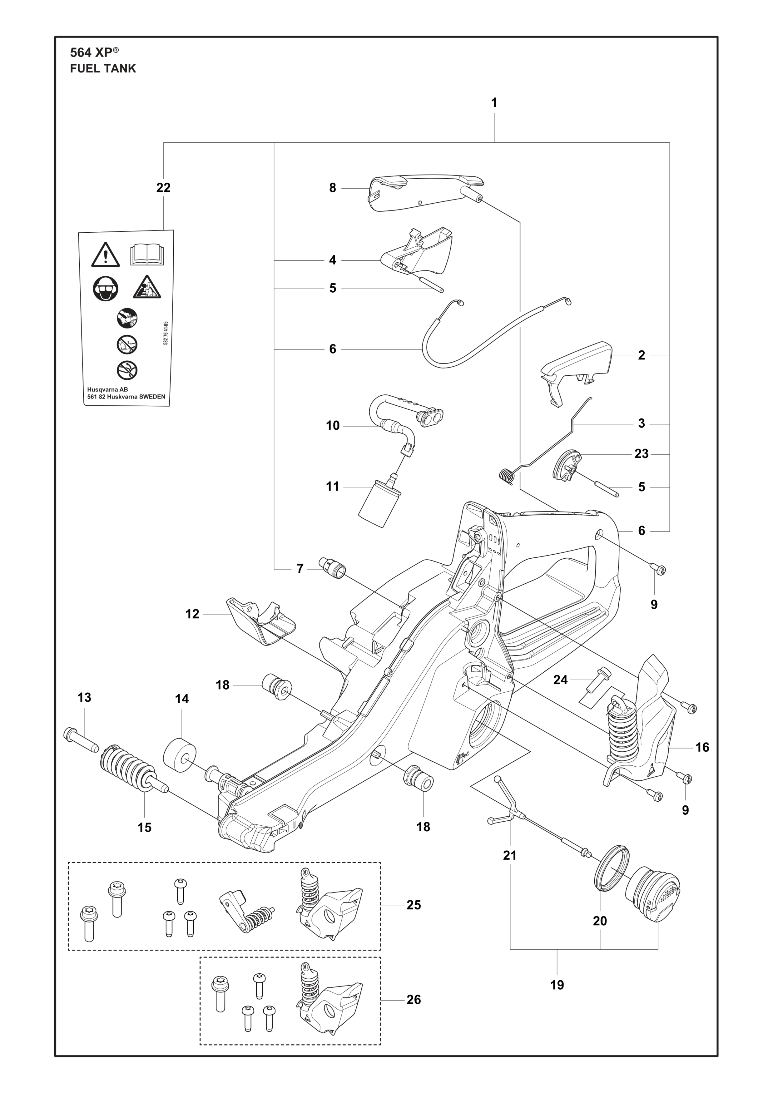Parts, manuals and support for 564 XP® G Fuel Injected | Husqvarna US