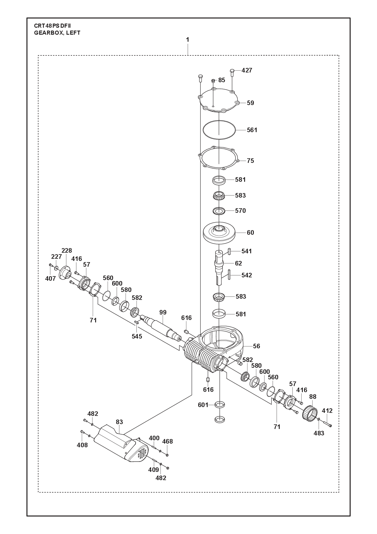GEARBOX, LEFT diagram