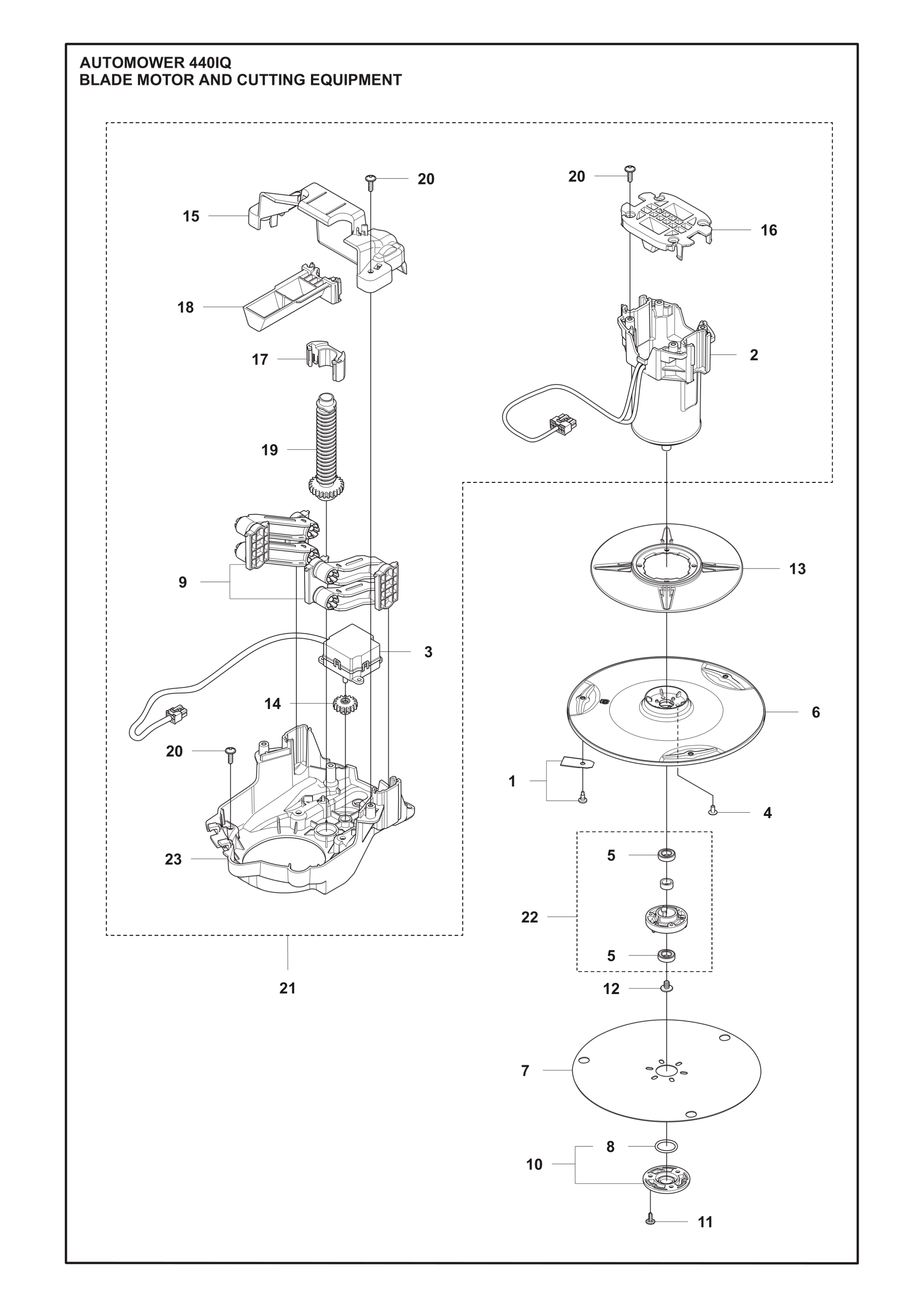 BLADE MOTOR AND CUTTING EQUIPMENT