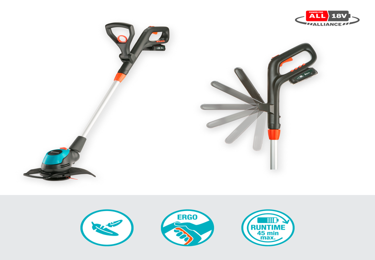 Battery Trimmer EasyCut 23/18V P4A Ready-To-Use Set