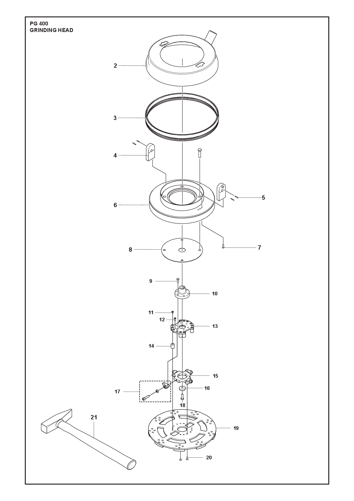 GRINDING HEAD diagram