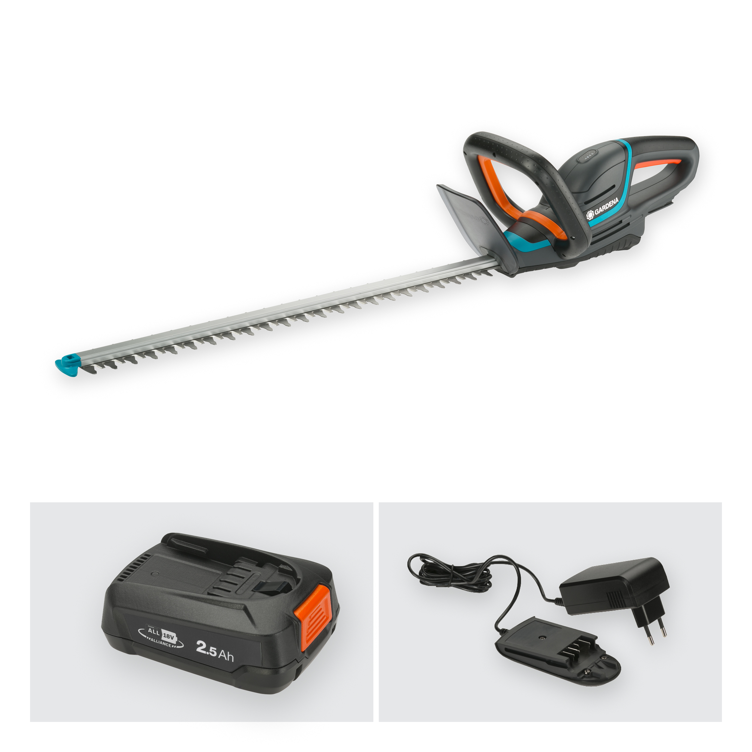 Tagliasiepi a batteria ComfortCut 60 18V P4A Set pronto all&rsquo;uso