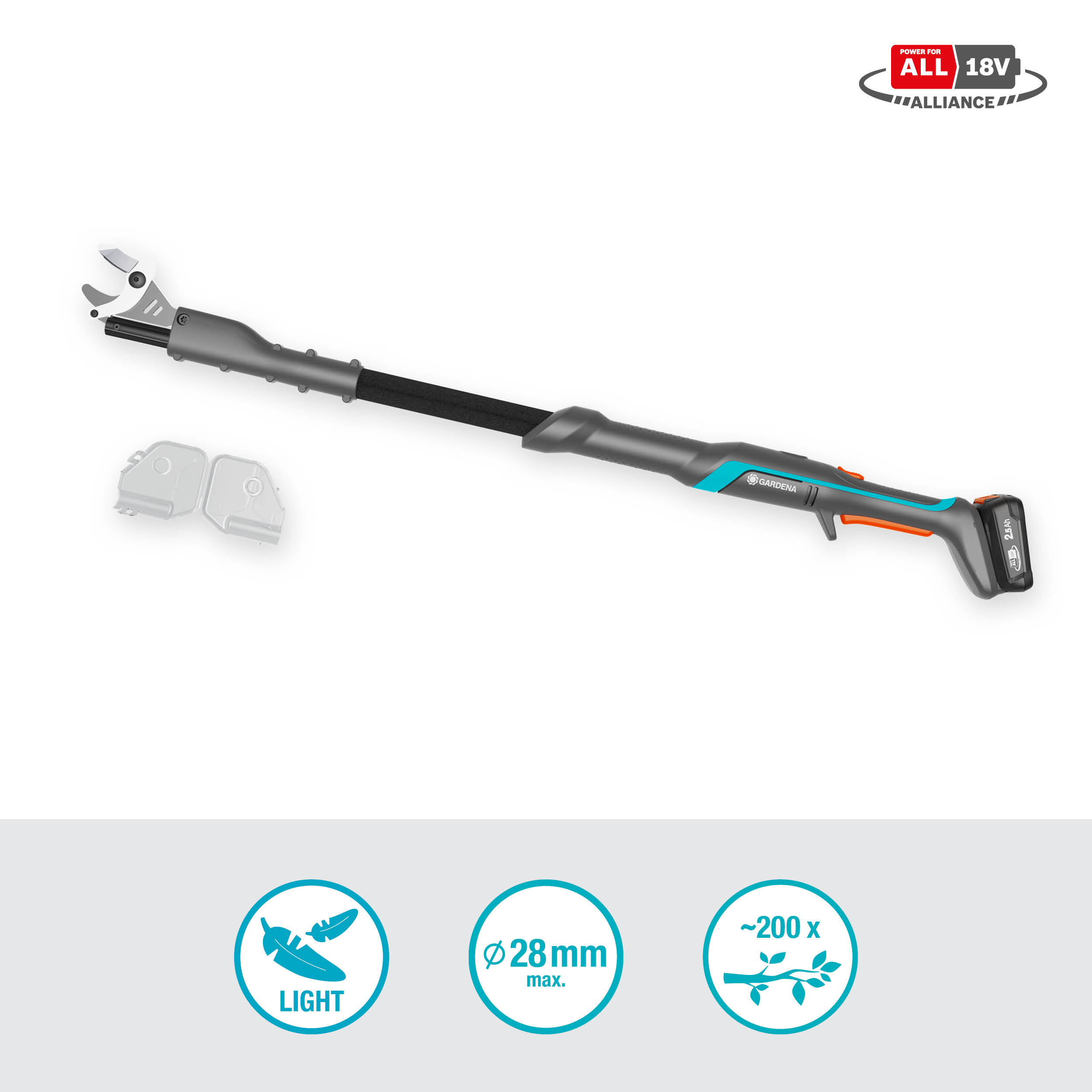 Akumul&aacute;torov&eacute; nožnice na kon&aacute;re EasyCut 110/18V P4A - s&uacute;prava