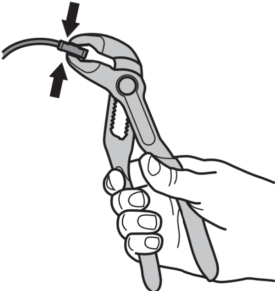 Притисніть муфту для Automower з обох боків