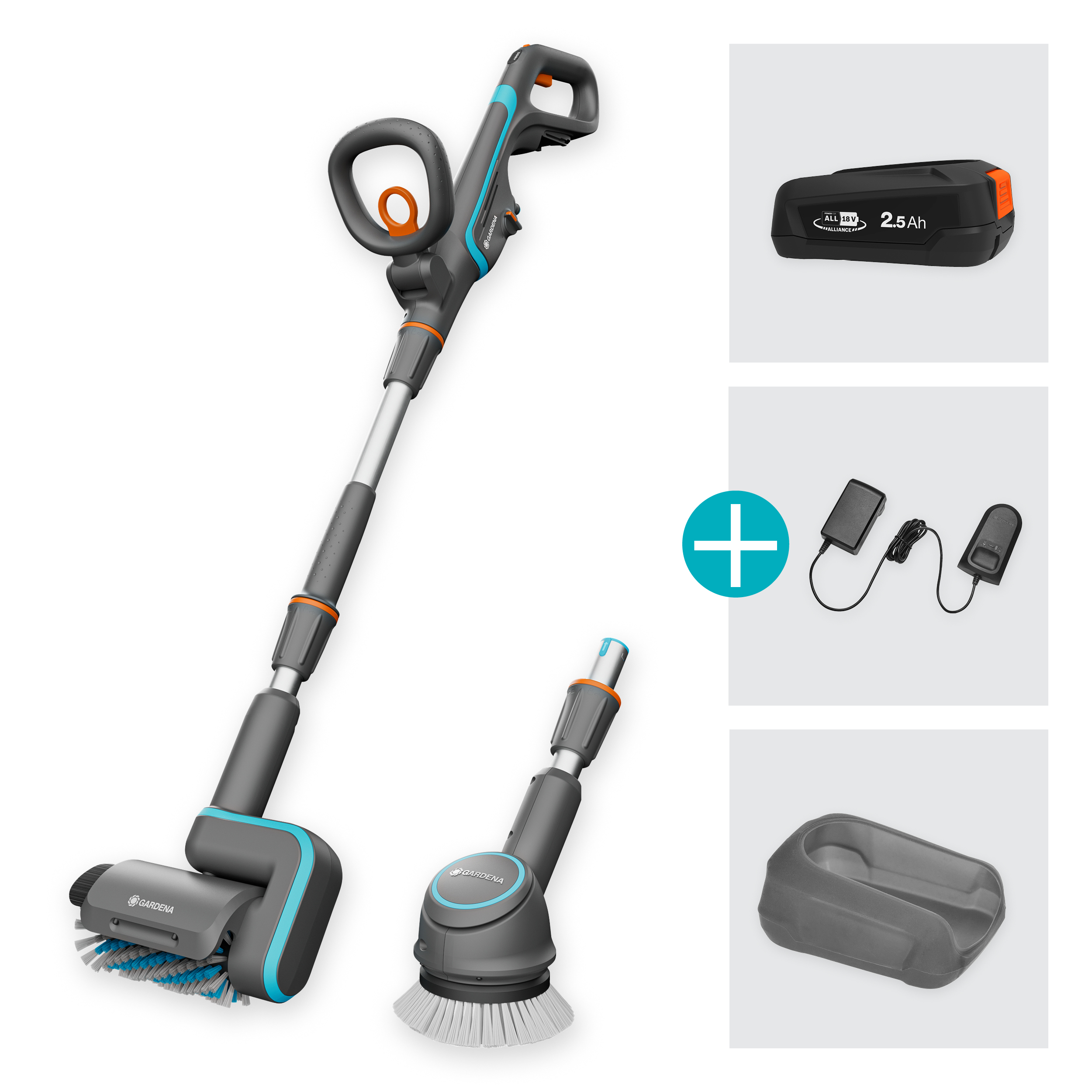 Baterijski čistač AquaBrush - Univerzalni 04/18V P4A - komplet