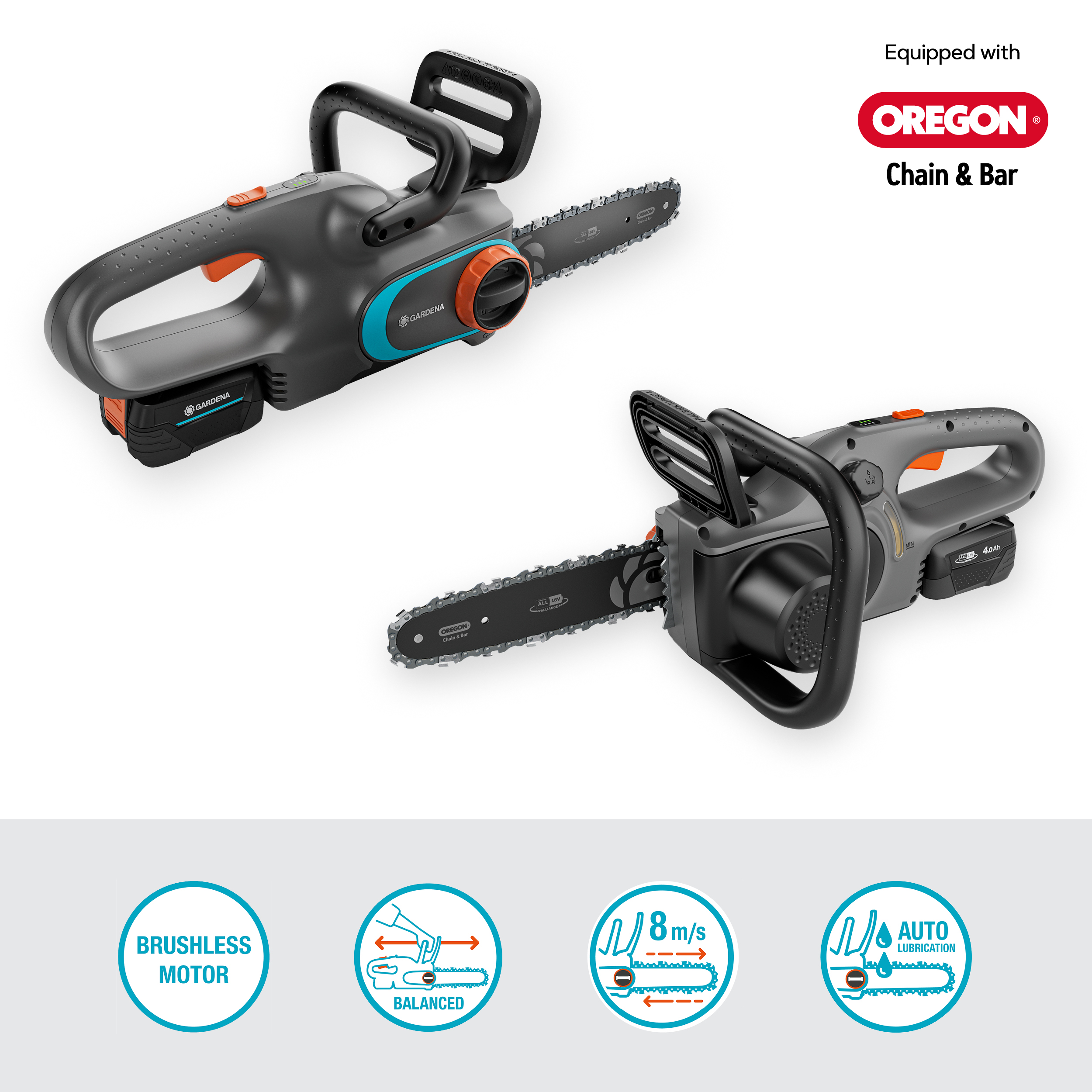 PowerSaw Akkumul&aacute;toros l&aacute;ncfűr&eacute;sz 250/18V akkumul&aacute;torral (4,0 Ah)