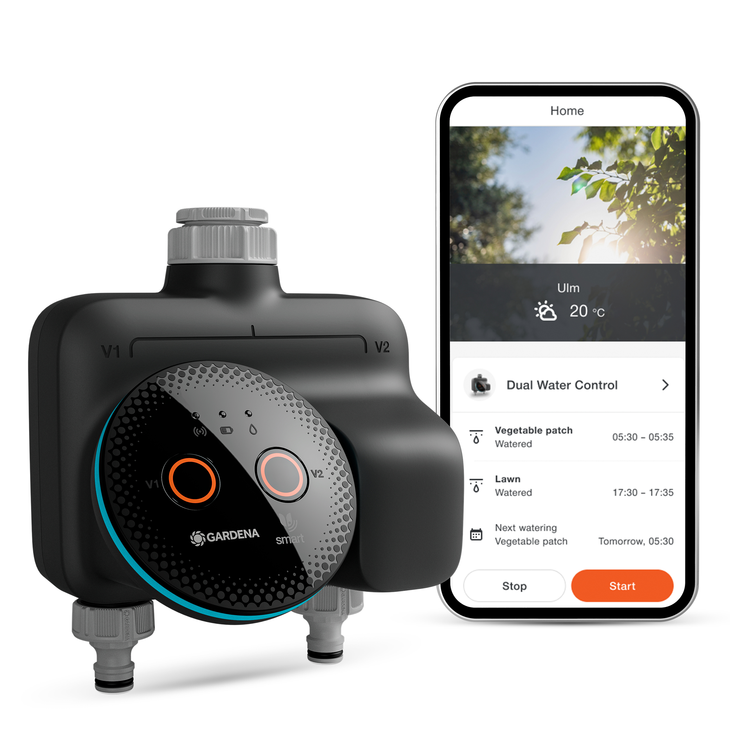 smart Dual Water Control, Bew&auml;sserungssteuerung; smart
