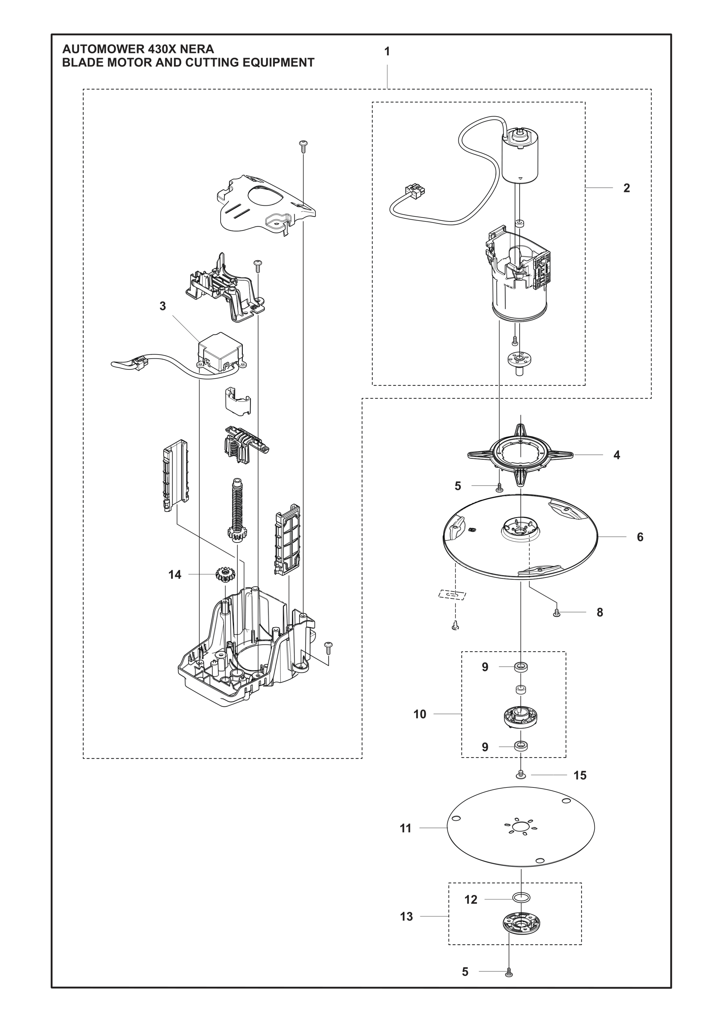 BLADE MOTOR AND CUTTING EQUIPMENT