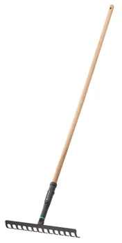 GARDENA Râteau PureLine – 36 cm – 14 dents acier – Manche bois FSC 100 % - vue 3
