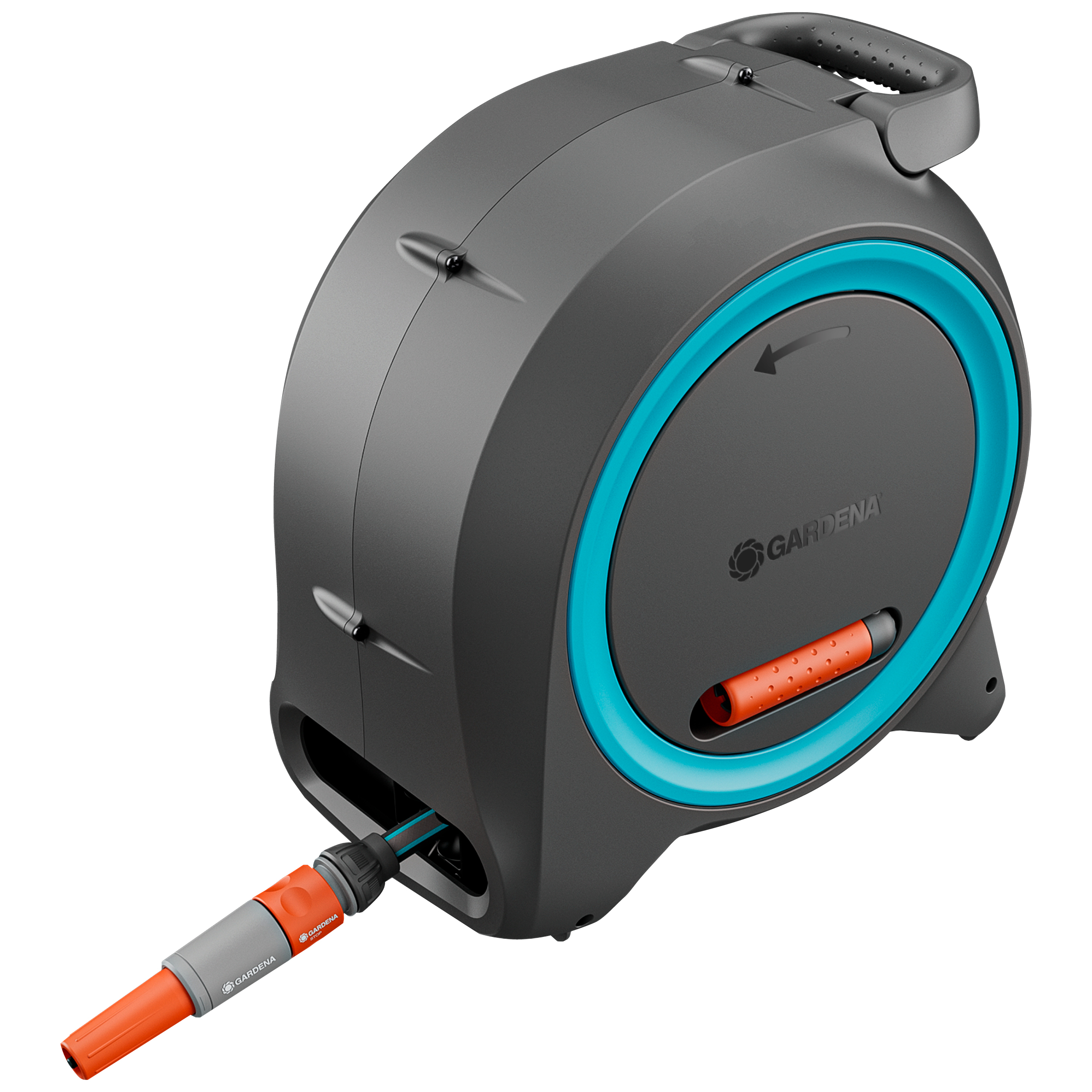 Dual Hose Box, with 25 m hose, ready-to-use, for floor or wall installation