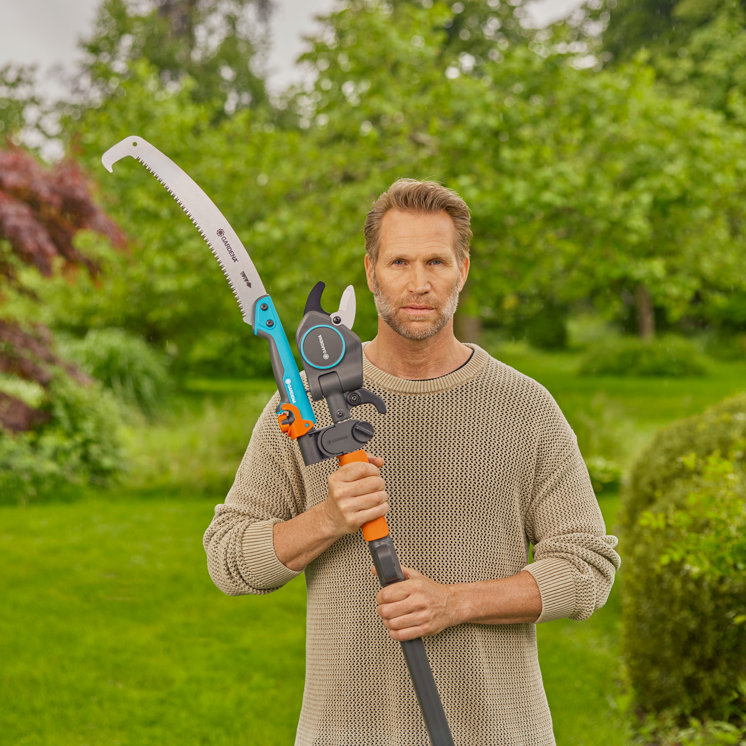 StarCut Pro L Set, Bypass Cut, Telescopic Pruning Lopper with Saw and Adapter