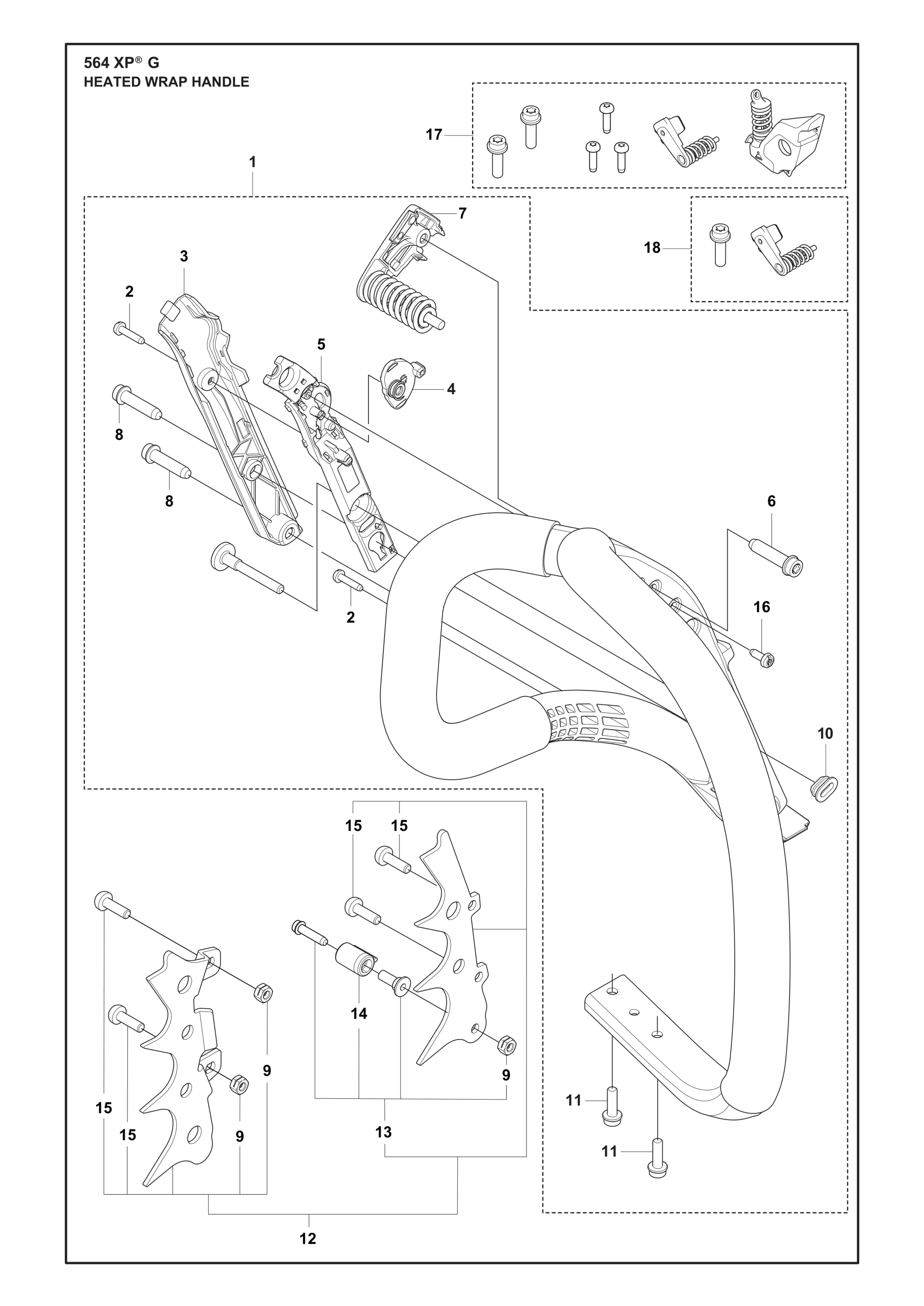 Parts, manuals and support for 564 XP® G Fuel Injected | Husqvarna US