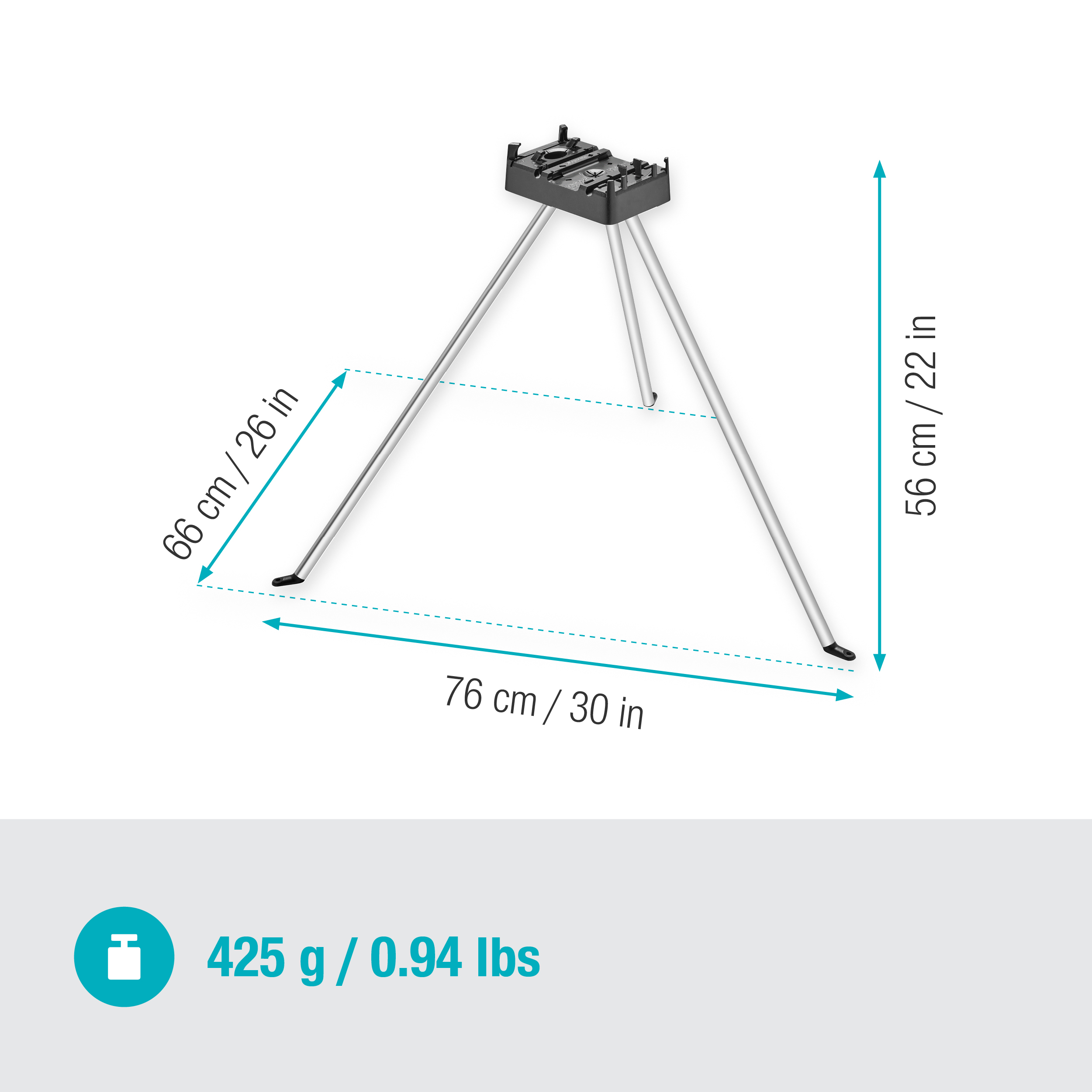 Vihmutite statiiv, 50 cm