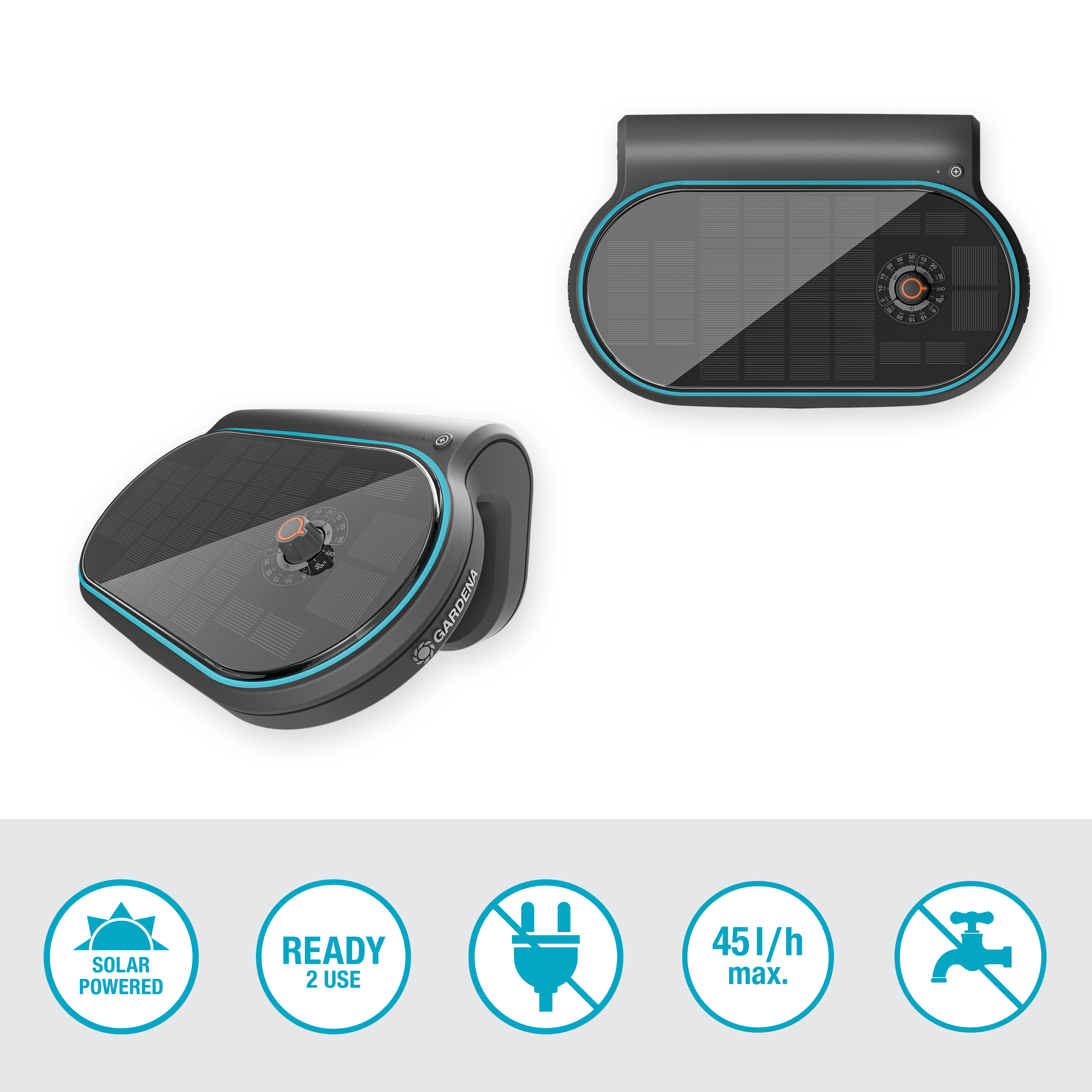 Solar-powered irrigation AquaBloom L Set, automatic irrigation system