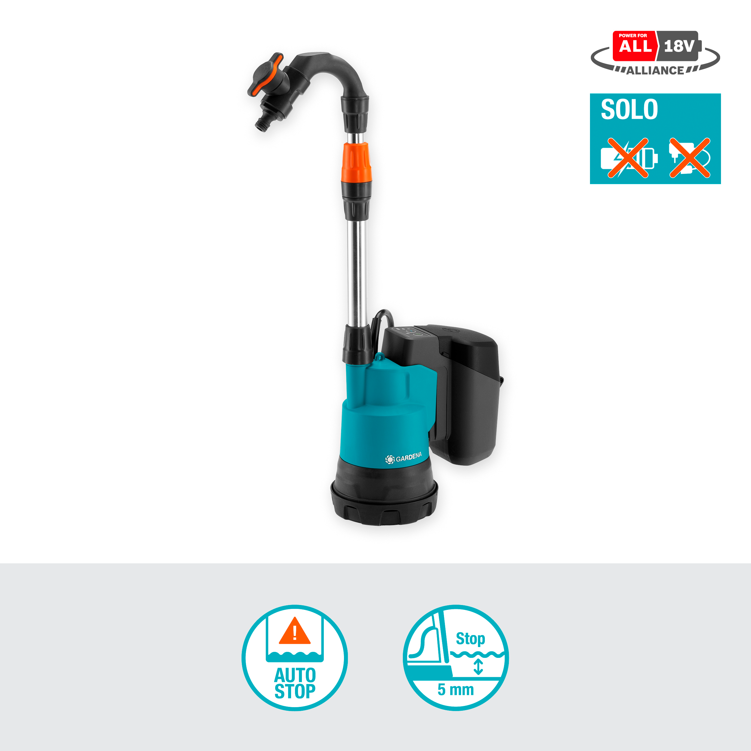 Akumul&aacute;torov&eacute; čerpadlo do suda 2000/2 18V P4A - bez akumul&aacute;tora