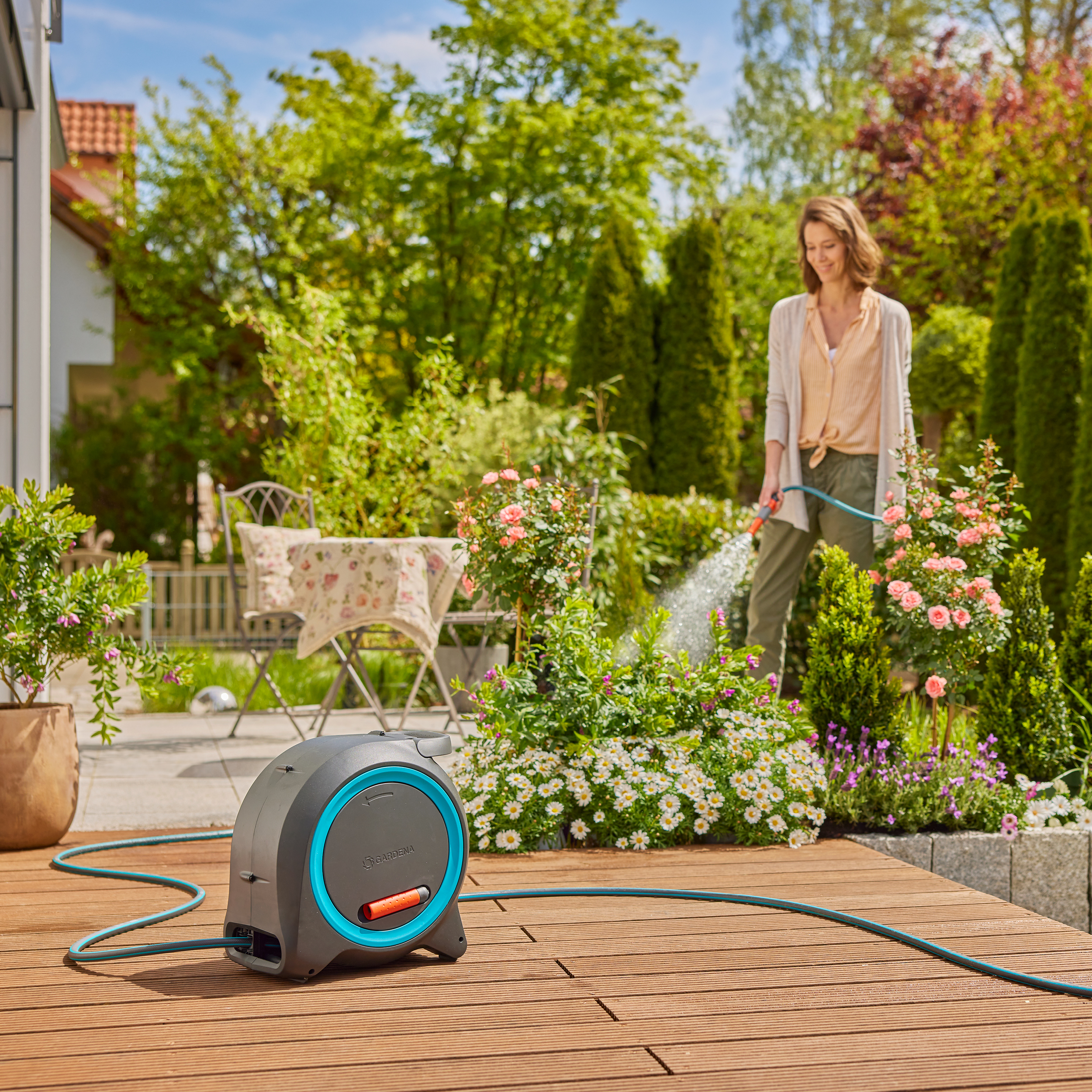 Dual 2in1 Roll-up 25 Hose Reel