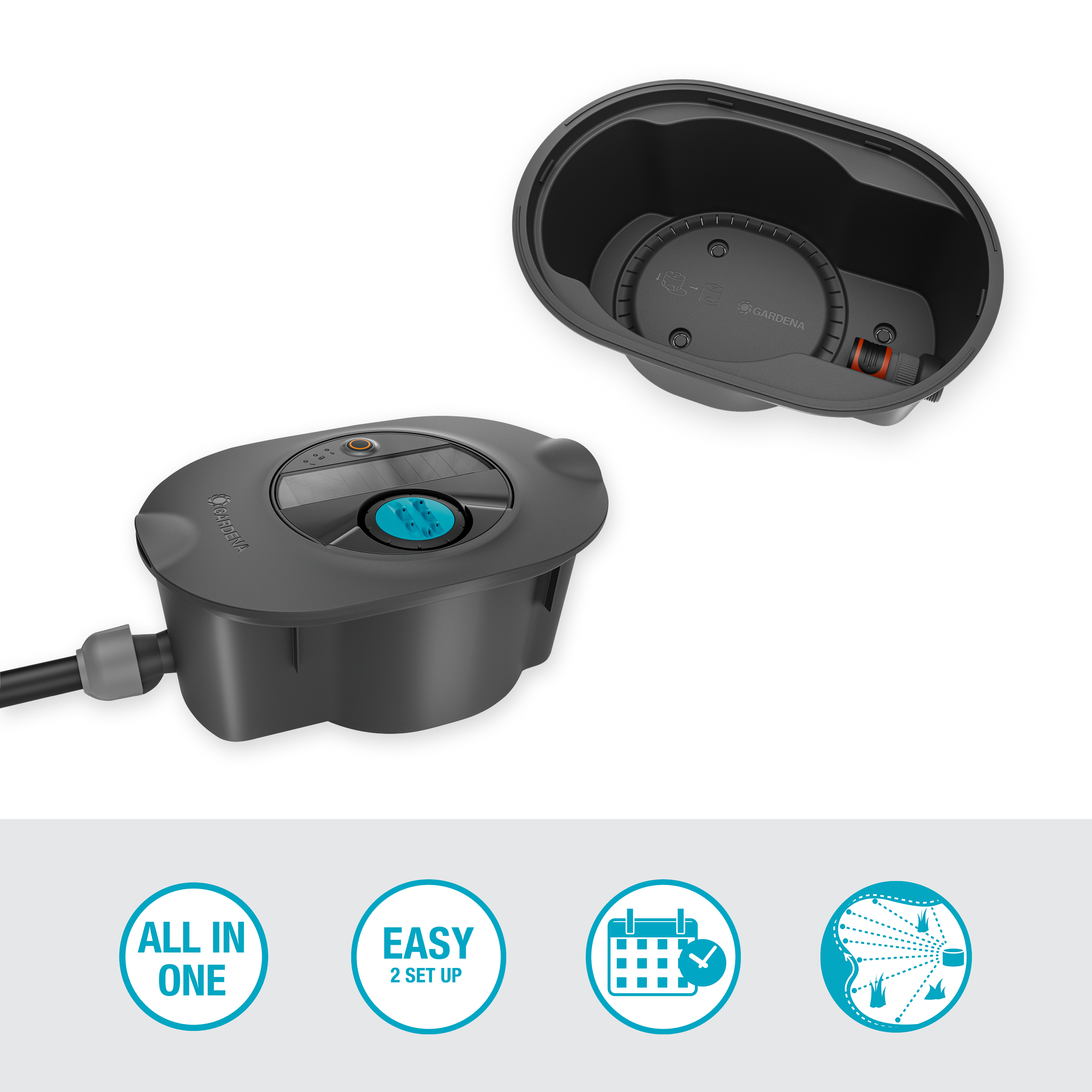 Syst&egrave;me d&rsquo;arrosage enterr&eacute; pour pelouses AquaPrecise - Kit pr&ecirc;t &agrave; l'emploi