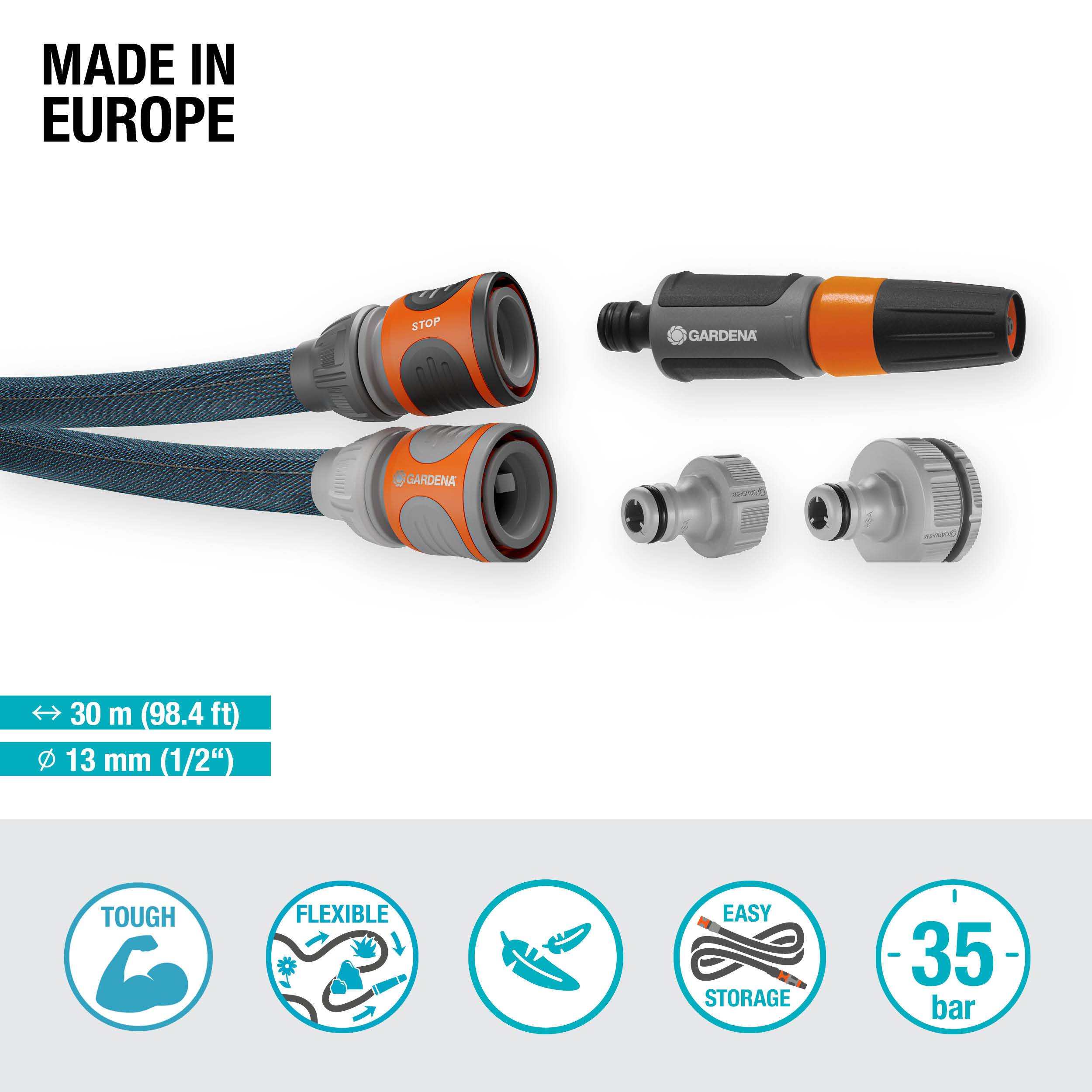 Textile Hose Liano&trade; Xtreme 13 mm (1/2"), 30 m Set