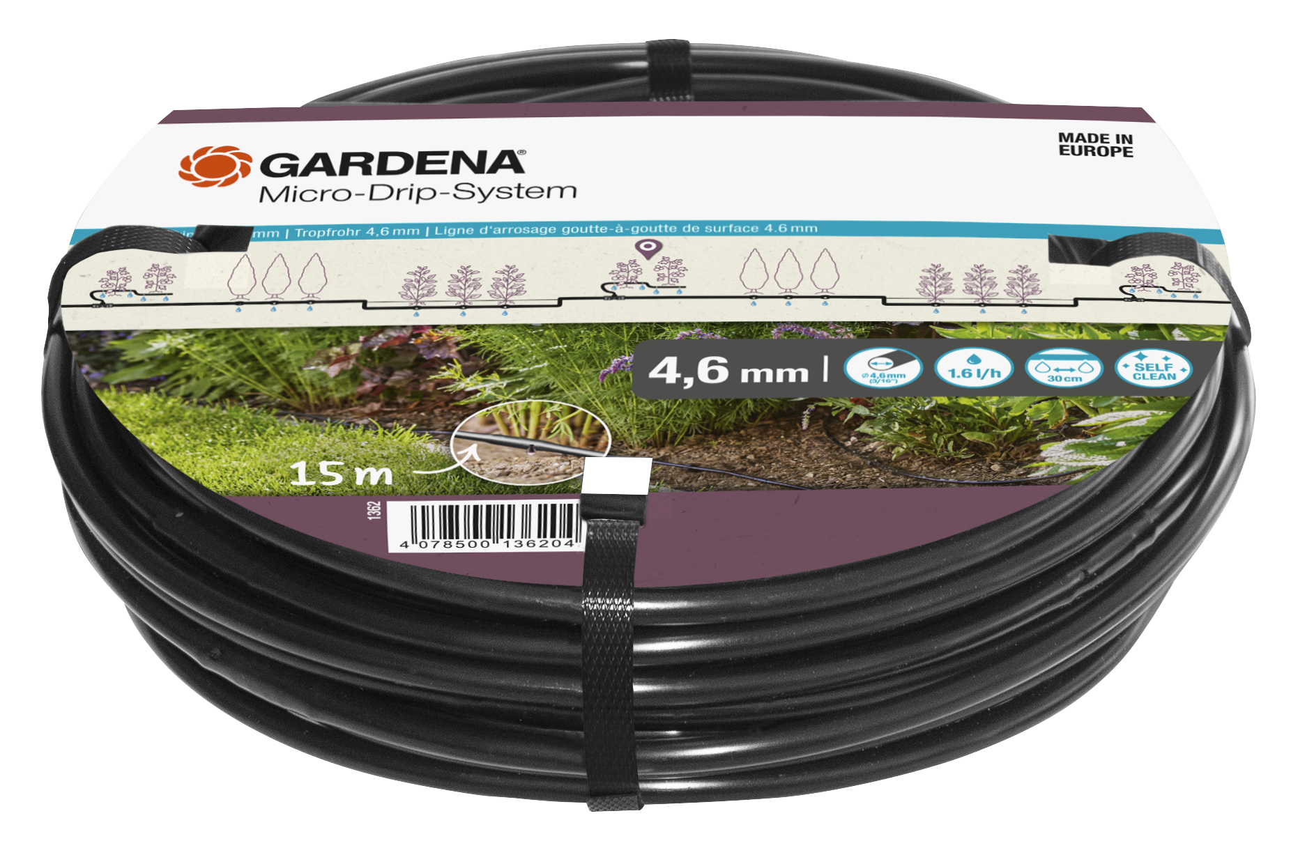 Dripline Hortum 4.6mm, 3/16'' (15m)