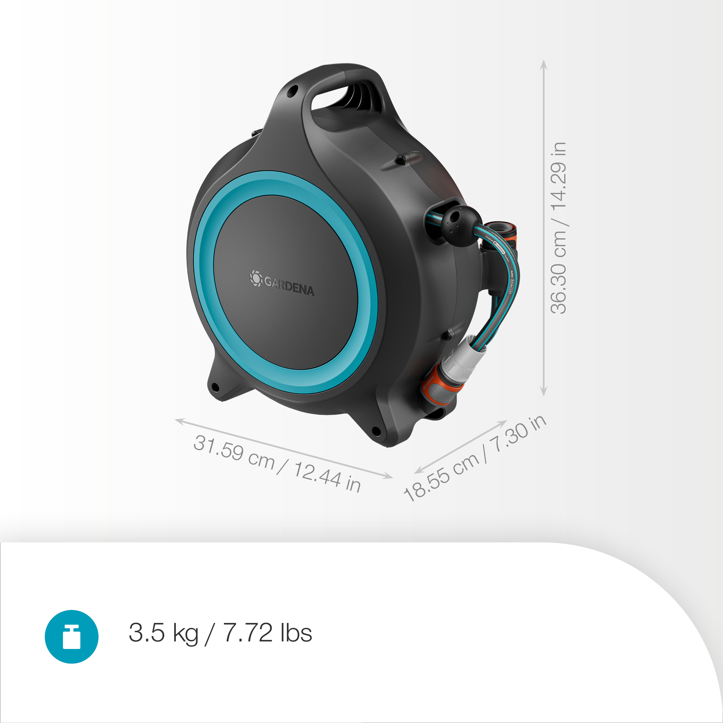 D&eacute;vidoir portable MoveMatic, Stockage de tuyau